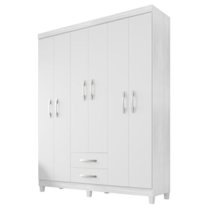 Guarda Roupa Casal 6P 2G Moden 150 cm 3562 Branco Flex INCP