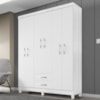 Guarda Roupa Casal 6P 2G Moden 150 cm 3562 Branco Flex INCP