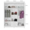 Guarda Roupa Casal 6P 2G Moden 150 cm 3562 Branco Flex INCP