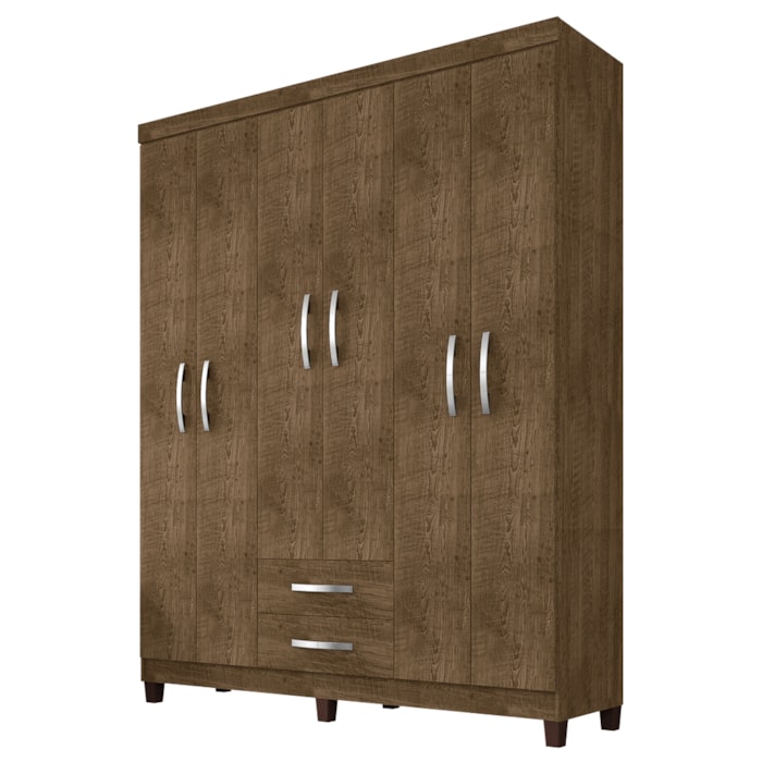 Guarda Roupa Casal 6P 2G Moden 150 cm 3562 Malbec INCP