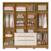 Guarda Roupa Casal 6P Espelho 216 cm San Francisco Moval Freijo Off White
