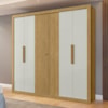 Guarda Roupa Casal 6PT MDF 231 cm RG129 Marrocos Off White MXM