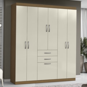 Guarda Roupa Casal 7 Portas 156 cm Cancun Atacama Areia ARMoveis