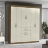 Guarda Roupa Casal 7 Portas 156 cm Cancun Atacama Areia ARMoveis