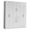 Guarda Roupa Casal 7 Portas 156 cm Cancun Branco ARMoveis