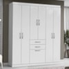 Guarda Roupa Casal 7 Portas 156 cm Cancun Branco ARMoveis