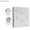 Guarda Roupa Casal 7 Portas 156 cm Cancun Branco ARMoveis