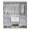 Guarda Roupa Casal 7 Portas 156 cm Cancun Branco ARMoveis
