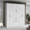 Guarda Roupa Casal 7 Portas 156 cm Cancun Branco ARMoveis