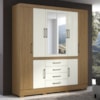 Guarda Roupa Casal 8 Portas 201 cm Napole Atacama Off White ARMoveis