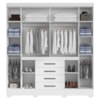 Guarda Roupa Casal 8 Portas 201 cm Napole Branco ARMoveis