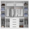 Guarda Roupa Casal 8 Portas 201 cm Napole Branco ARMoveis