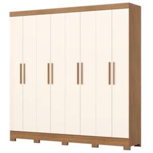 Guarda Roupa Casal 8 Portas 4 Gavetas 216 cm B51 Nature Off White Briz