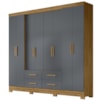 Guarda Roupa Casal 8 Portas 9410 Freijo Cinza Moval