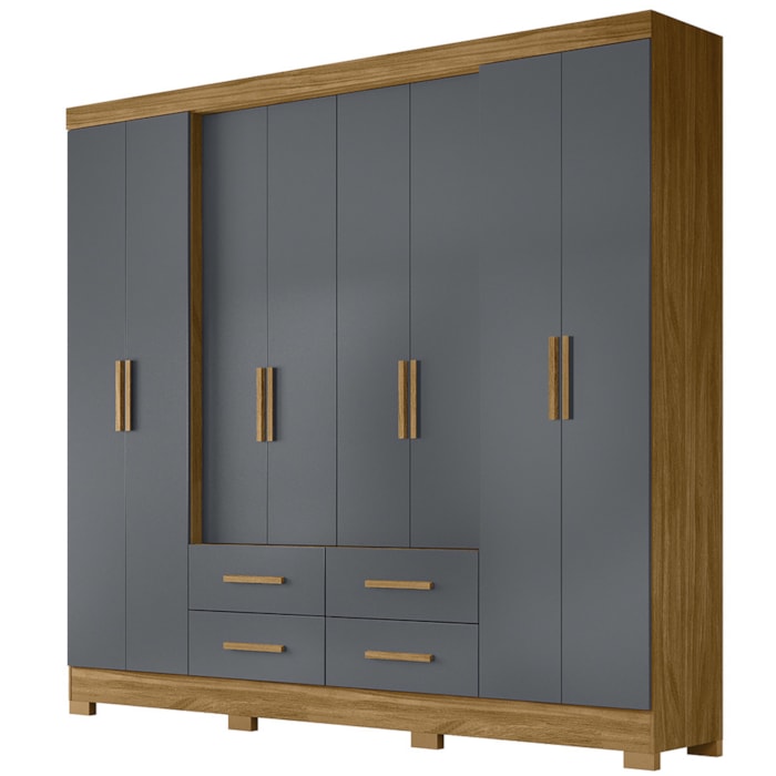 Guarda Roupa Casal 8 Portas 9410 Freijo Cinza Moval