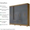 Guarda Roupa Casal 8 Portas 9410 Freijo Cinza Moval