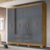 Guarda Roupa Casal 8 Portas 9410 Freijo Cinza Moval