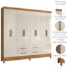 Guarda Roupa Casal 8P 204 cm Florida Freijo Off White Moval