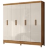 Guarda Roupa Casal 8P 204 cm Marajo Freijo Off White Moval
