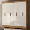 Guarda Roupa Casal 8P 204 cm Marajo Freijo Off White Moval