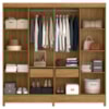 Guarda Roupa Casal 8P 204 cm Marajo Freijo Off White Moval