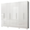 Guarda Roupa Casal 8P 236 cm Diplomata Branco Moval