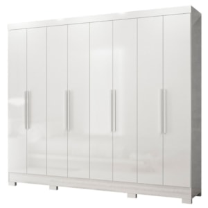 Guarda Roupa Casal 8P 236 cm Diplomata Branco Moval