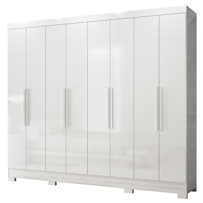 Guarda Roupa Casal 8P 236 cm Diplomata Branco Moval