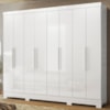 Guarda Roupa Casal 8P 236 cm Diplomata Branco Moval