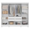 Guarda Roupa Casal 8P 236 cm Diplomata Branco Moval