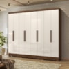 Guarda Roupa Casal 8P 236 cm Diplomata Castanho Wood Off White Moval
