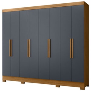Guarda Roupa Casal 8P 236 cm Diplomata Freijo Cinza Moval