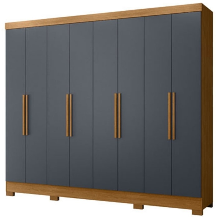 Guarda Roupa Casal 8P 236 cm Diplomata Freijo Cinza Moval