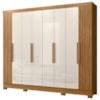 Guarda Roupa Casal 8P 236 cm Diplomata Freijo Off White Friso Moval