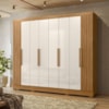 Guarda Roupa Casal 8P 236 cm Diplomata Freijo Off White Friso Moval