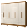 Guarda Roupa Casal 8P 236 cm Diplomata Freijo Off White Moval