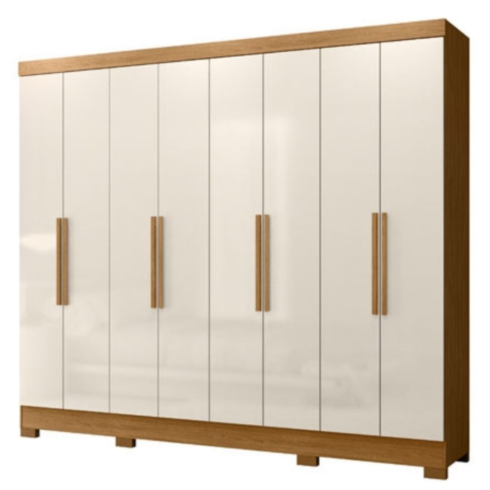 Guarda Roupa Casal 8P 236 cm Diplomata Freijo Off White Moval