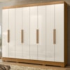 Guarda Roupa Casal 8P 236 cm Diplomata Freijo Off White Moval