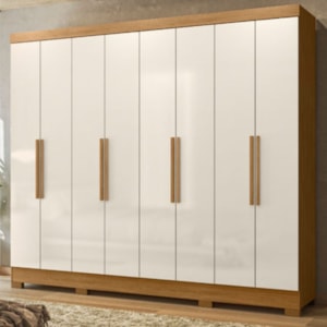 Guarda Roupa Casal 8P 236 cm Diplomata Freijo Off White Moval