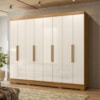 Guarda Roupa Casal 8P 236 cm Diplomata Freijo Off White Moval