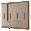 Guarda Roupa Casal 8P 237 cm San Lorenzo Carvalho Fendi Moval