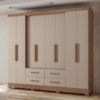 Guarda Roupa Casal 8P 237 cm San Lorenzo Carvalho Fendi Moval