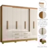 Guarda Roupa Casal 8P 237 cm San Lorenzo Freijo Off White Moval