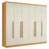 Guarda Roupa Casal Canada 6 Portas 269 cm Cinamomo Off White ARMoveis