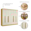 Guarda Roupa Casal Canada 6 Portas 269 cm Cinamomo Off White ARMoveis