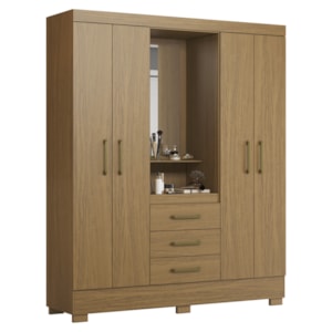 Guarda Roupa Casal Capela 4 Portas 164 cm Paris Atacama ARMoveis