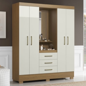 Guarda Roupa Casal Capela 4 Portas 164 cm Paris Atacama Off White ARMoveis