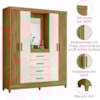 Guarda Roupa Casal Capela 4P 165 cm Atenas Freijo Off White Moval