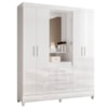 Guarda Roupa Casal Capela 4P 165 cm Capri Branco Flex Moval