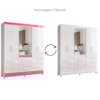 Guarda Roupa Casal Capela 4P 165 cm Capri Branco Flex Moval